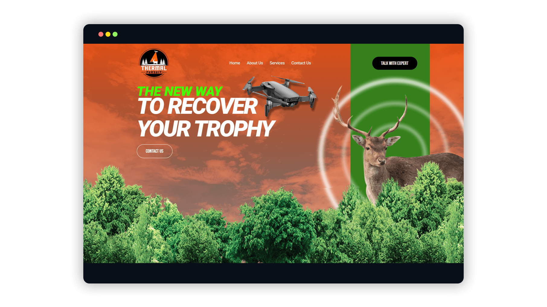 deer recovery drone website design services