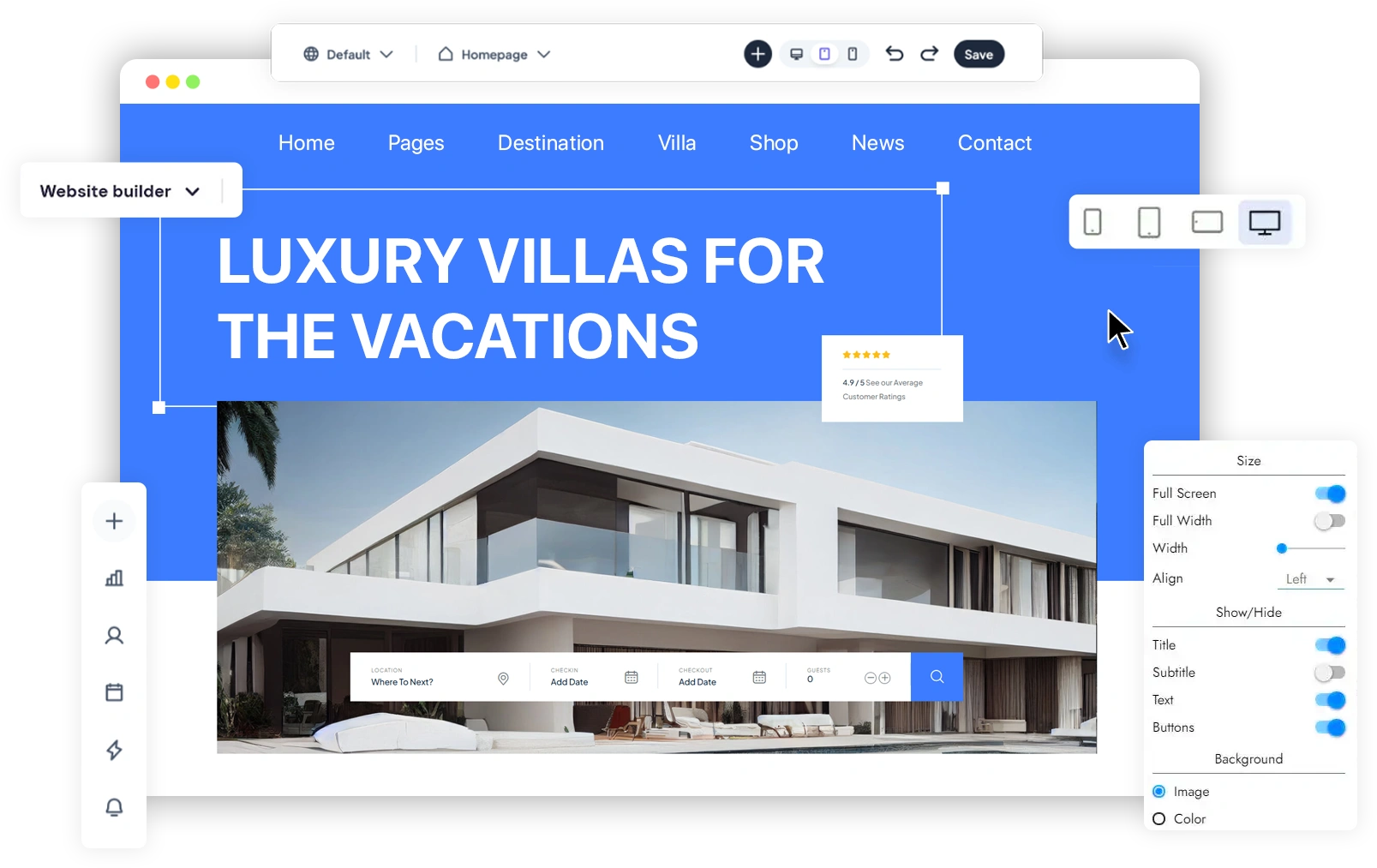 vacation rental website builder