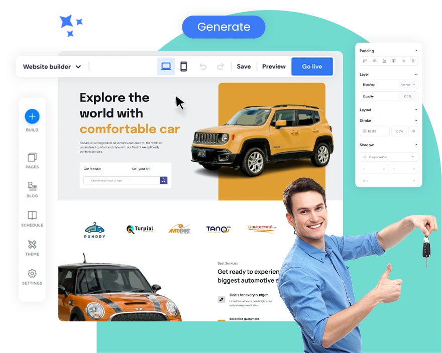 car dealer website builder