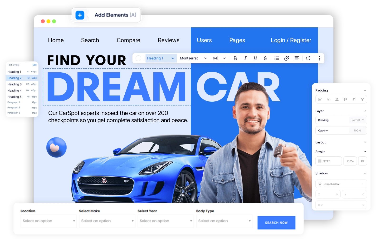 car dealer website builder
