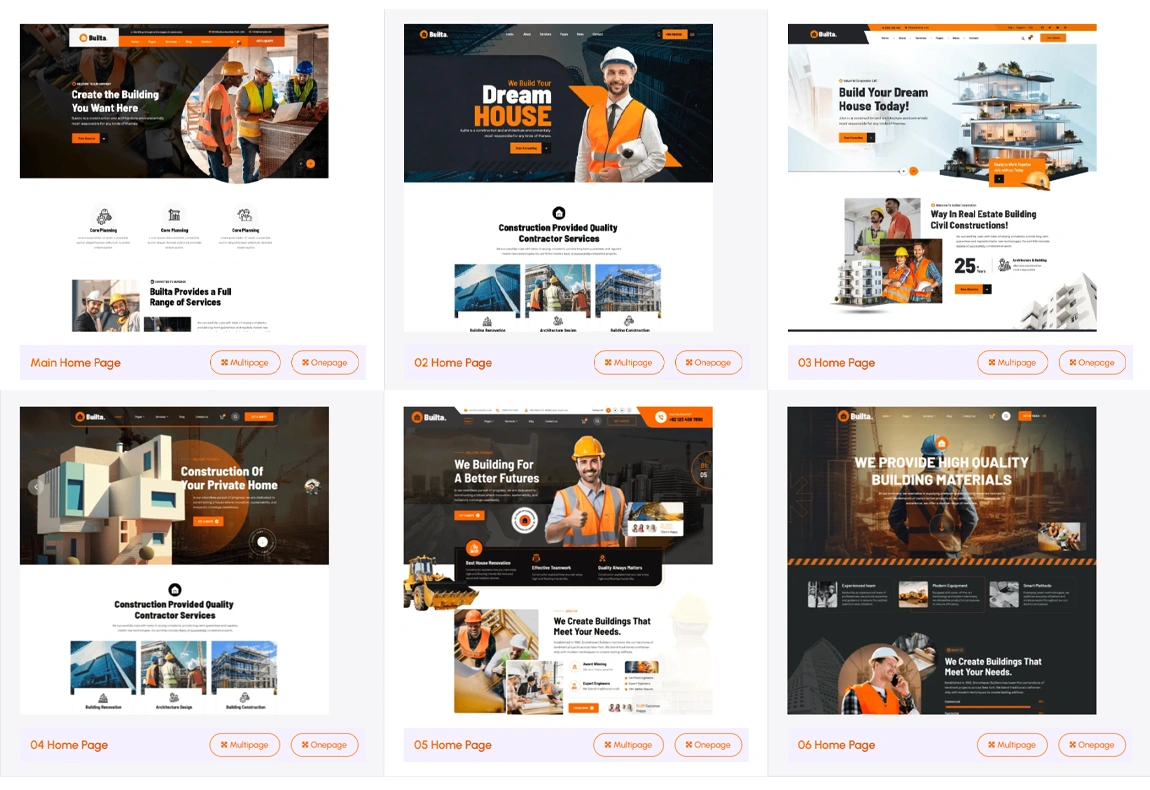 Customized Websites for Construction Professionals