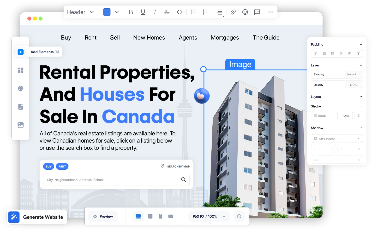 website builder Canada