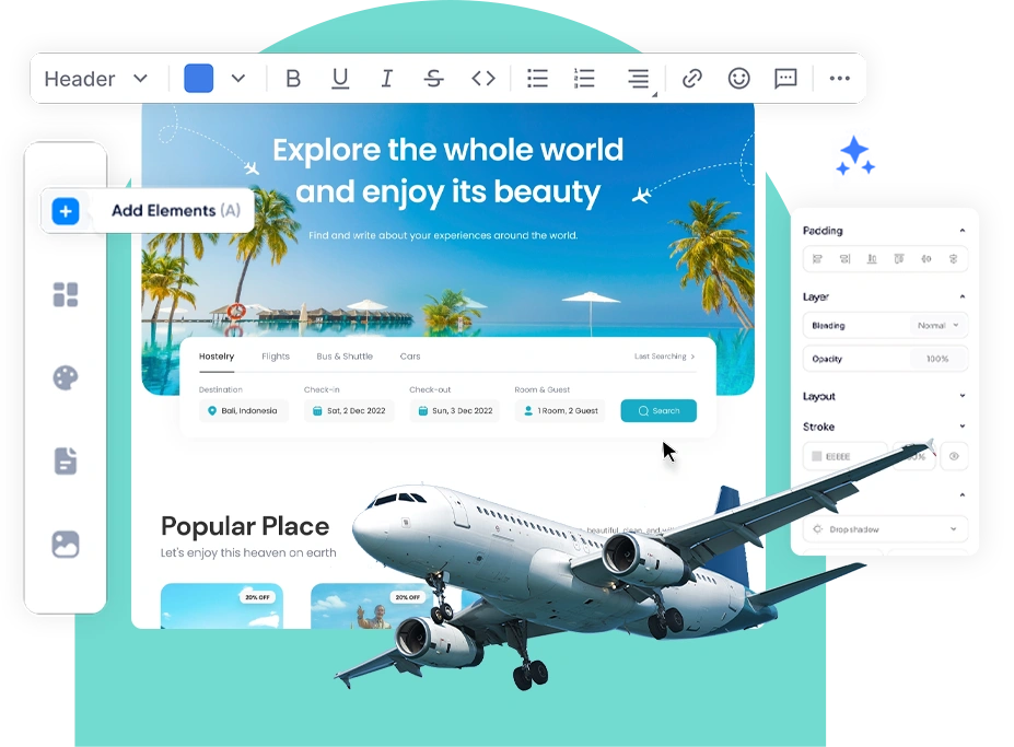 website builder with booking system