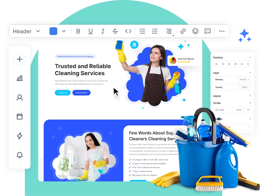 best website builder for cleaning business