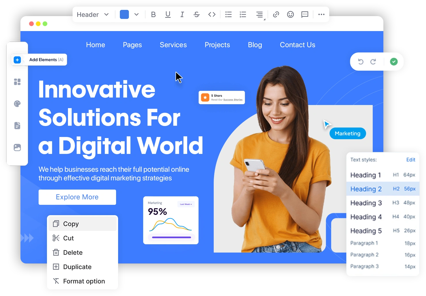 best website builder for marketing agency