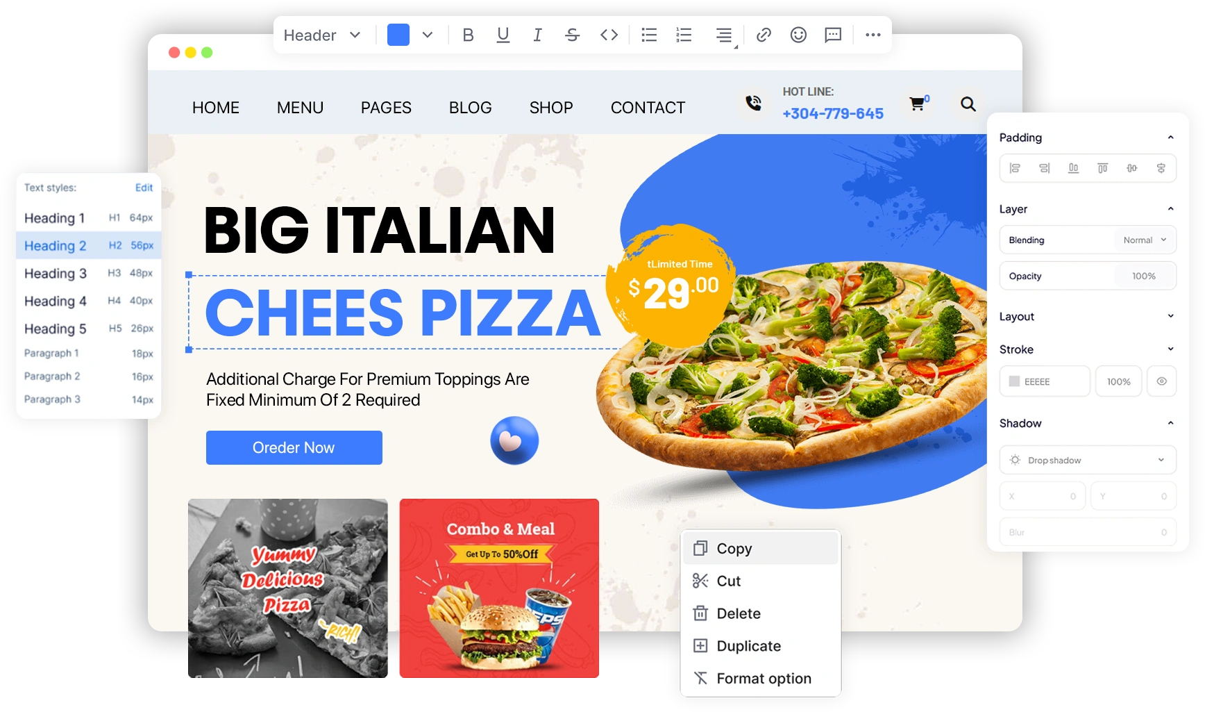 Restaurant Website Builder