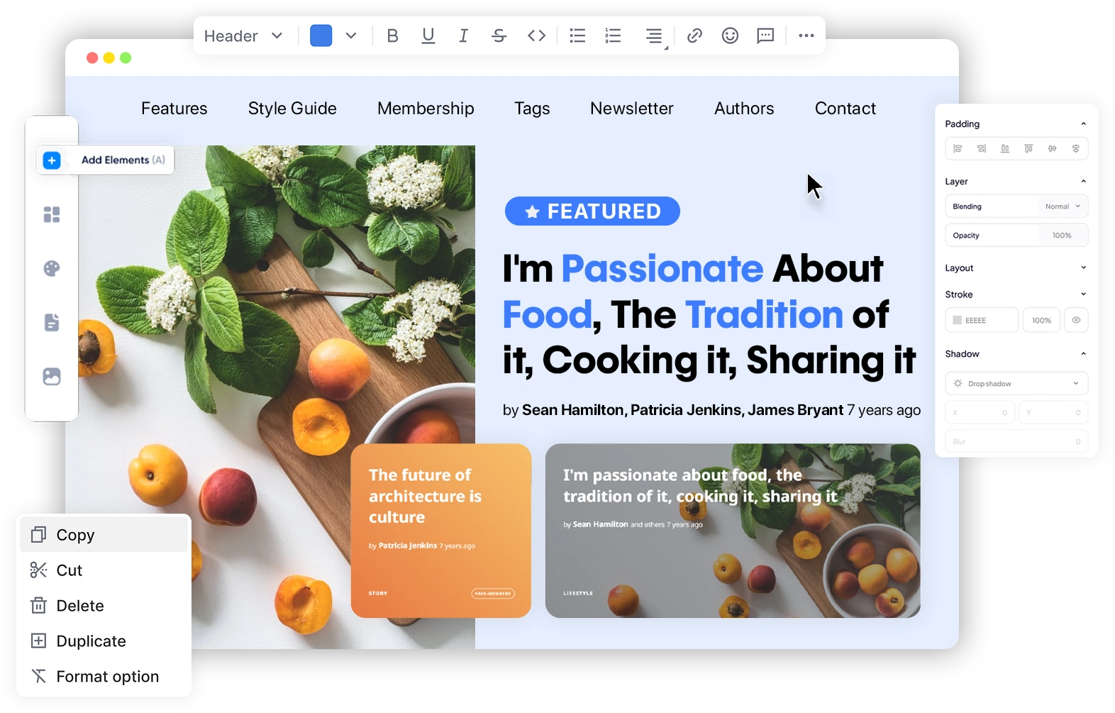 blog website builder