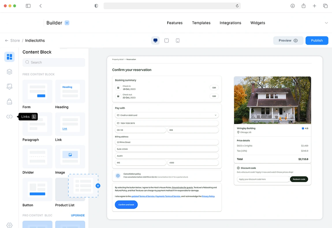 Integrated Booking Systems