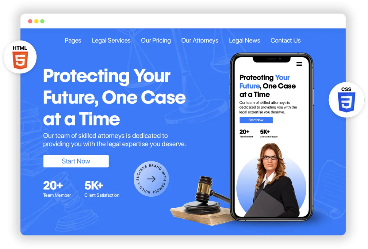 Responsive Web Design For Law Firm