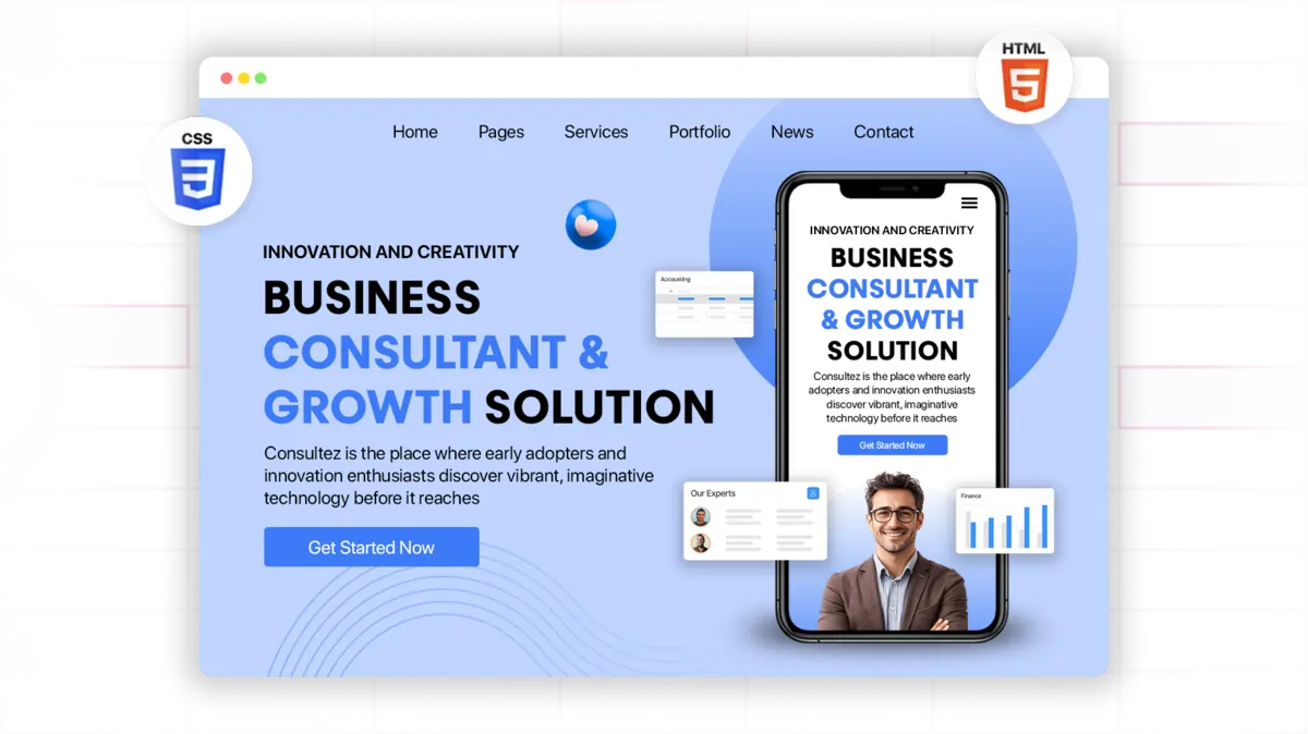 Responsive Financial Web Design