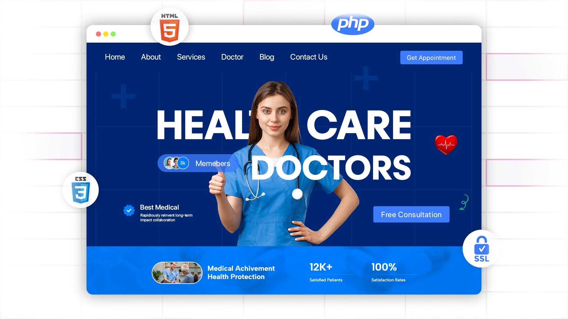Secure Healthcare Portal Development