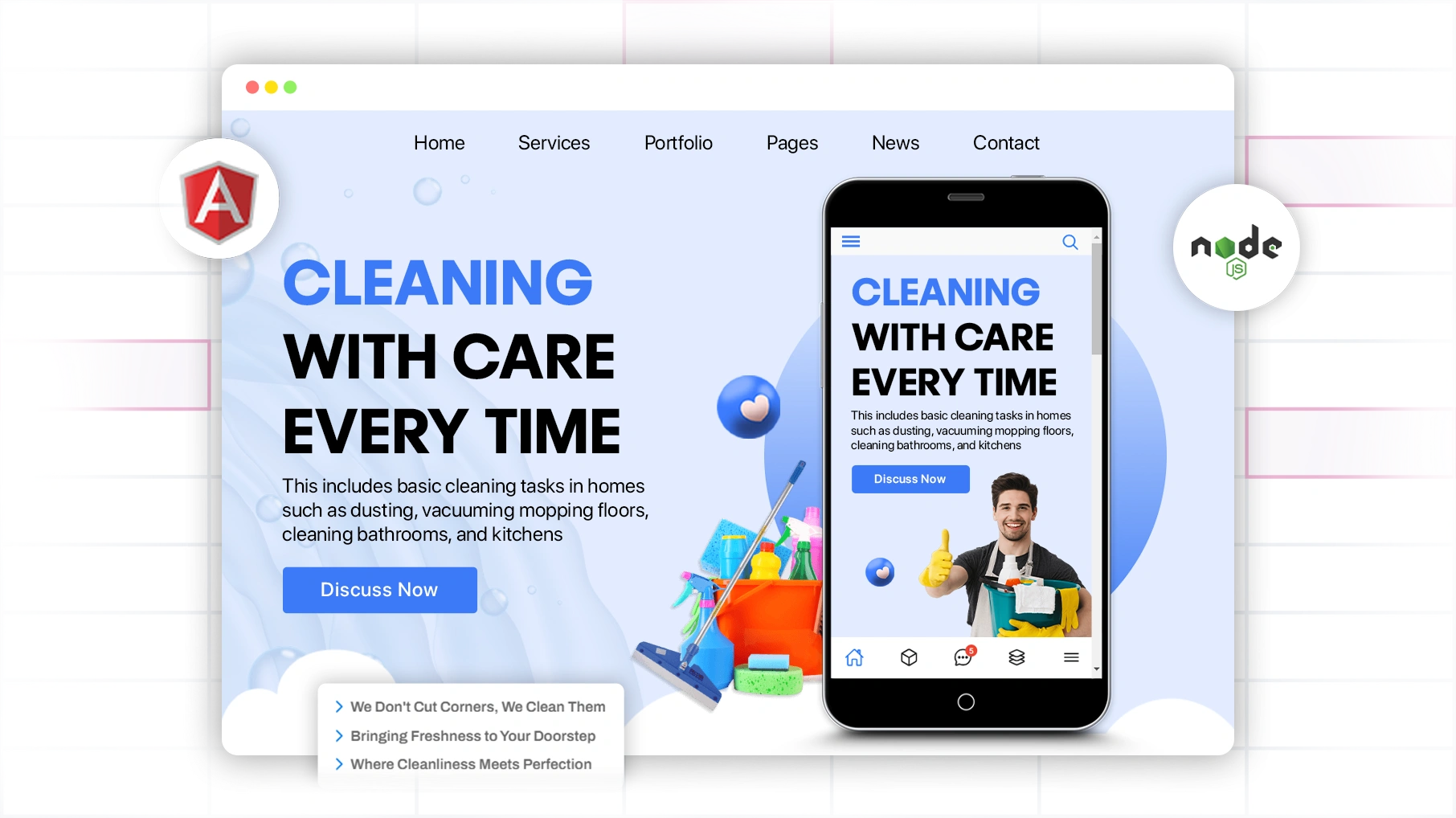 Expertise in Angular and Node.js