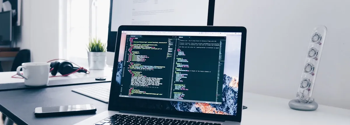 Laptop displaying a professional Squarespace website design
