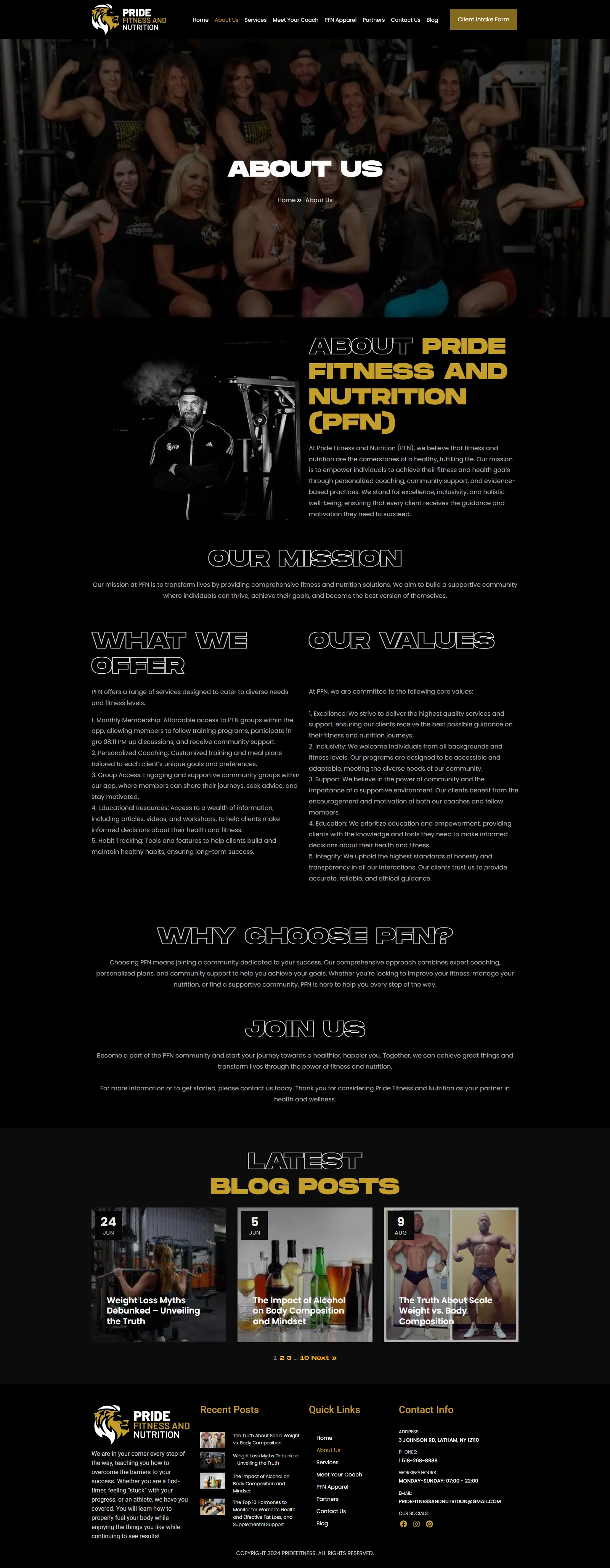 Pride Fitness and Nutrition